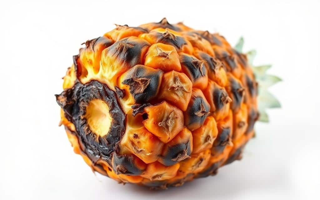 oznaki wizualne zepsutego ananasa