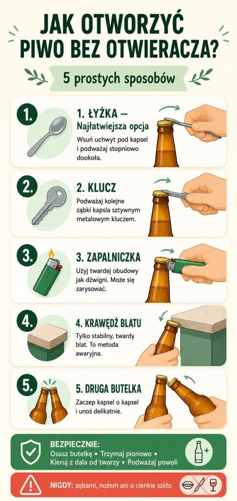 Jak otworzyć piwo bez otwieracza